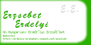 erzsebet erdelyi business card
